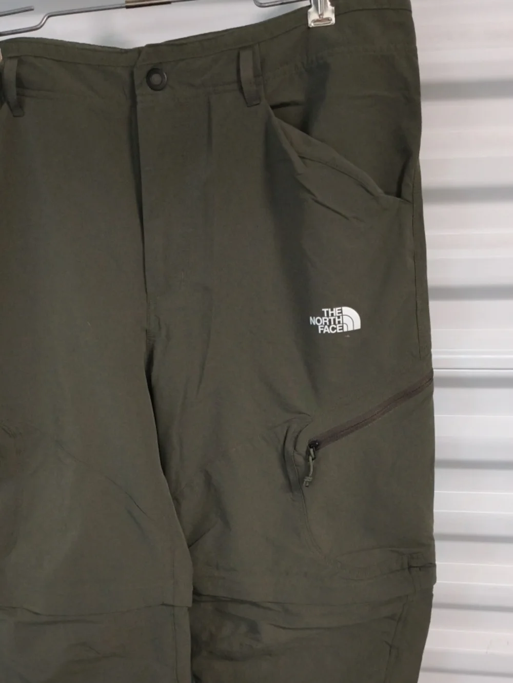 The North Face Exploration convertible zip off tapered utility trousers khaki